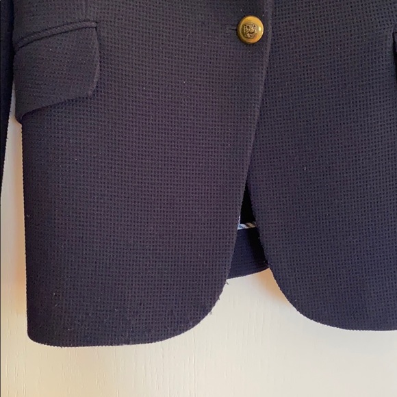 Zara Textured Navy Blazer - Picture 5 of 11